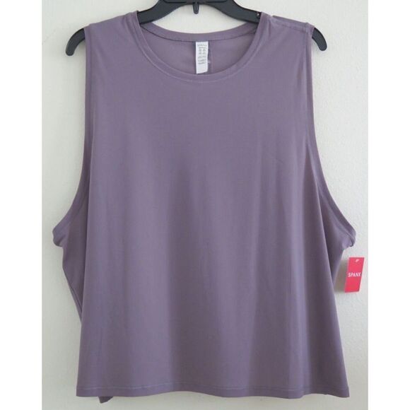 Spanx 50255R Women's Sz 2X Satin Purple Go Lightly Cropped Tank Top $58+ - Picture 1 of 6
